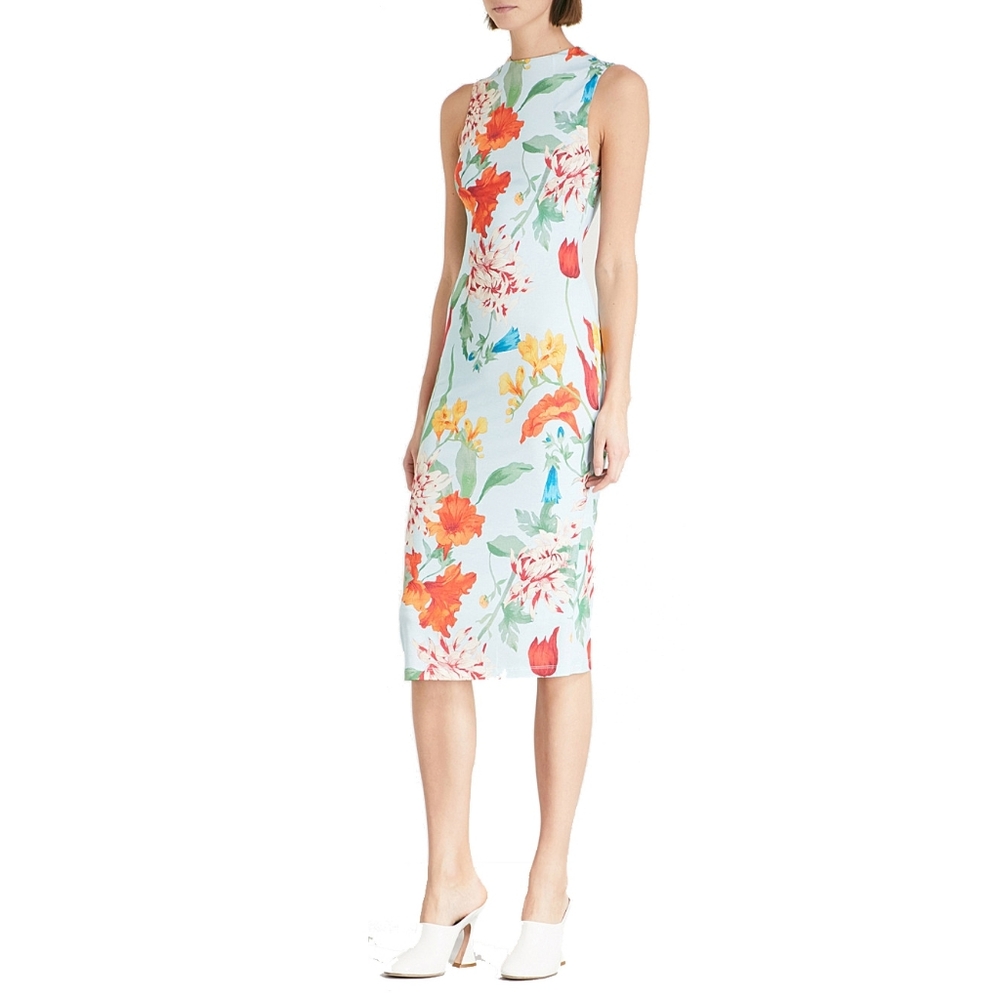 ALICE + OLIVIA Delora Floral Sleeveless Bodycon Dress Size 6